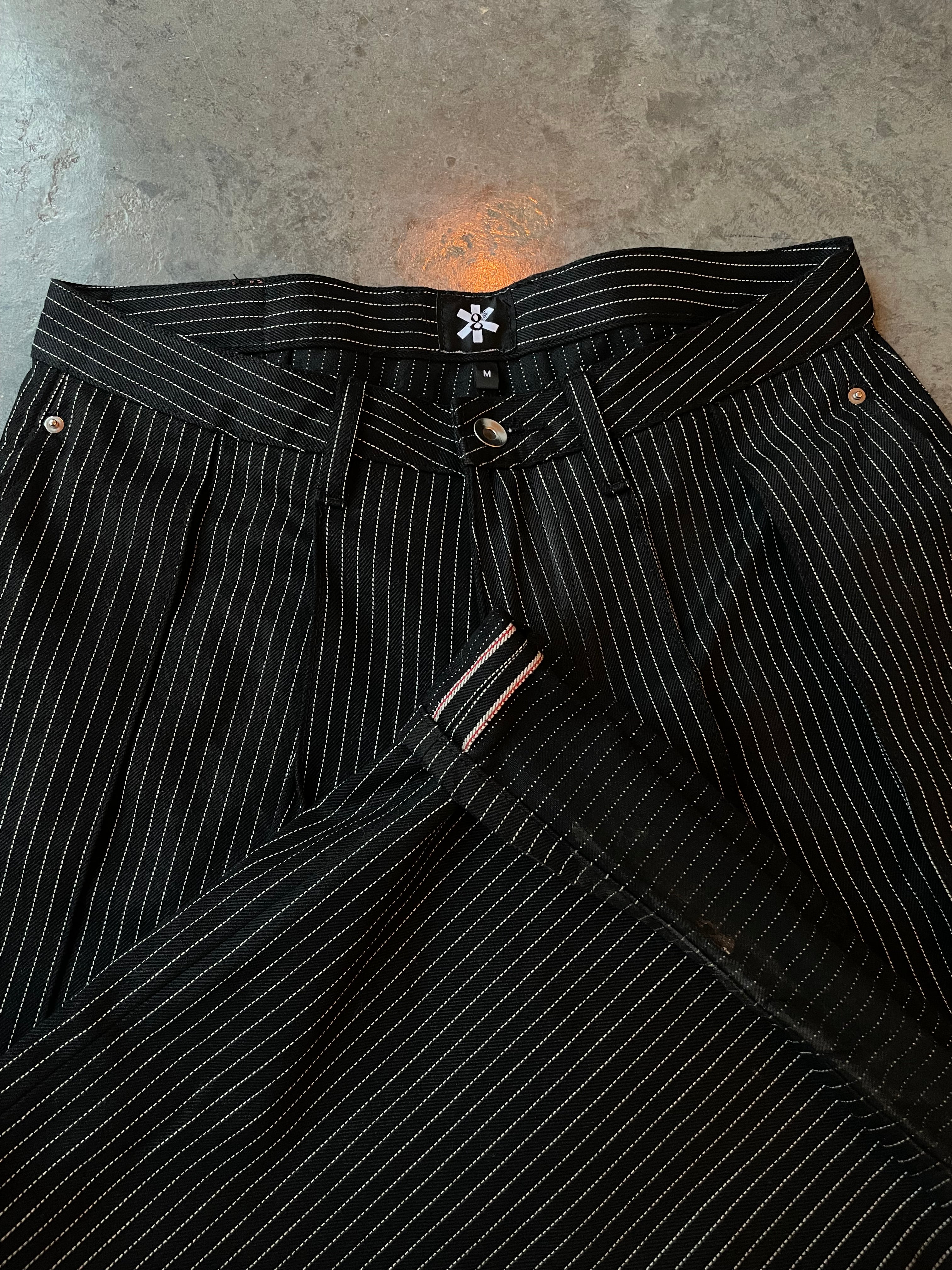 Black Pinstripe Selvedge Denim (PREORDER)