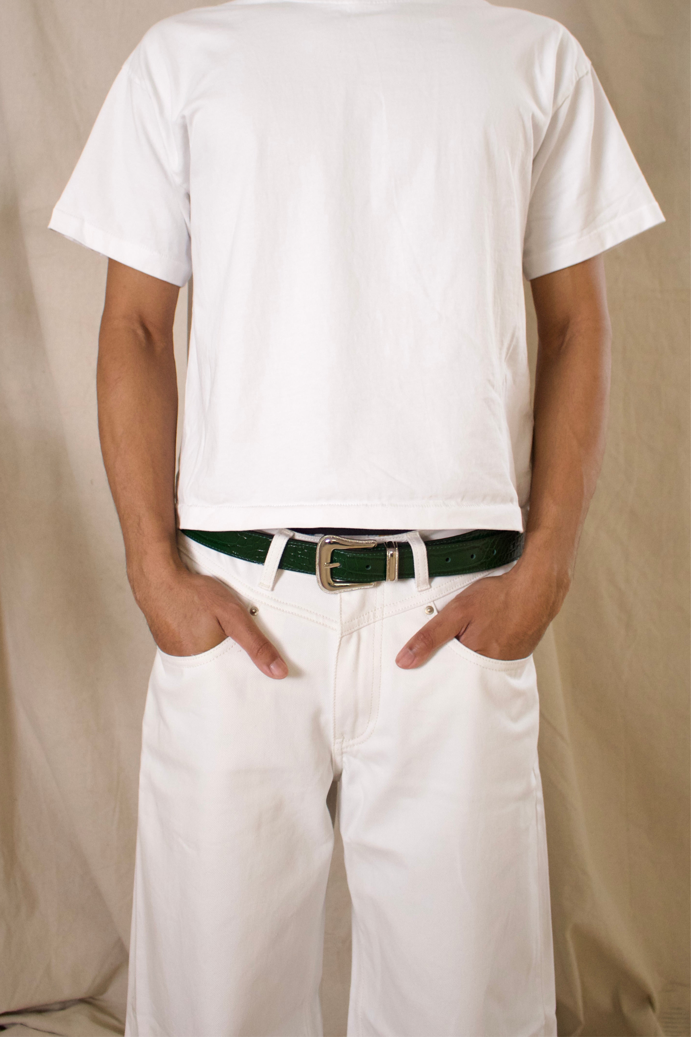 GREEN CROC BELT