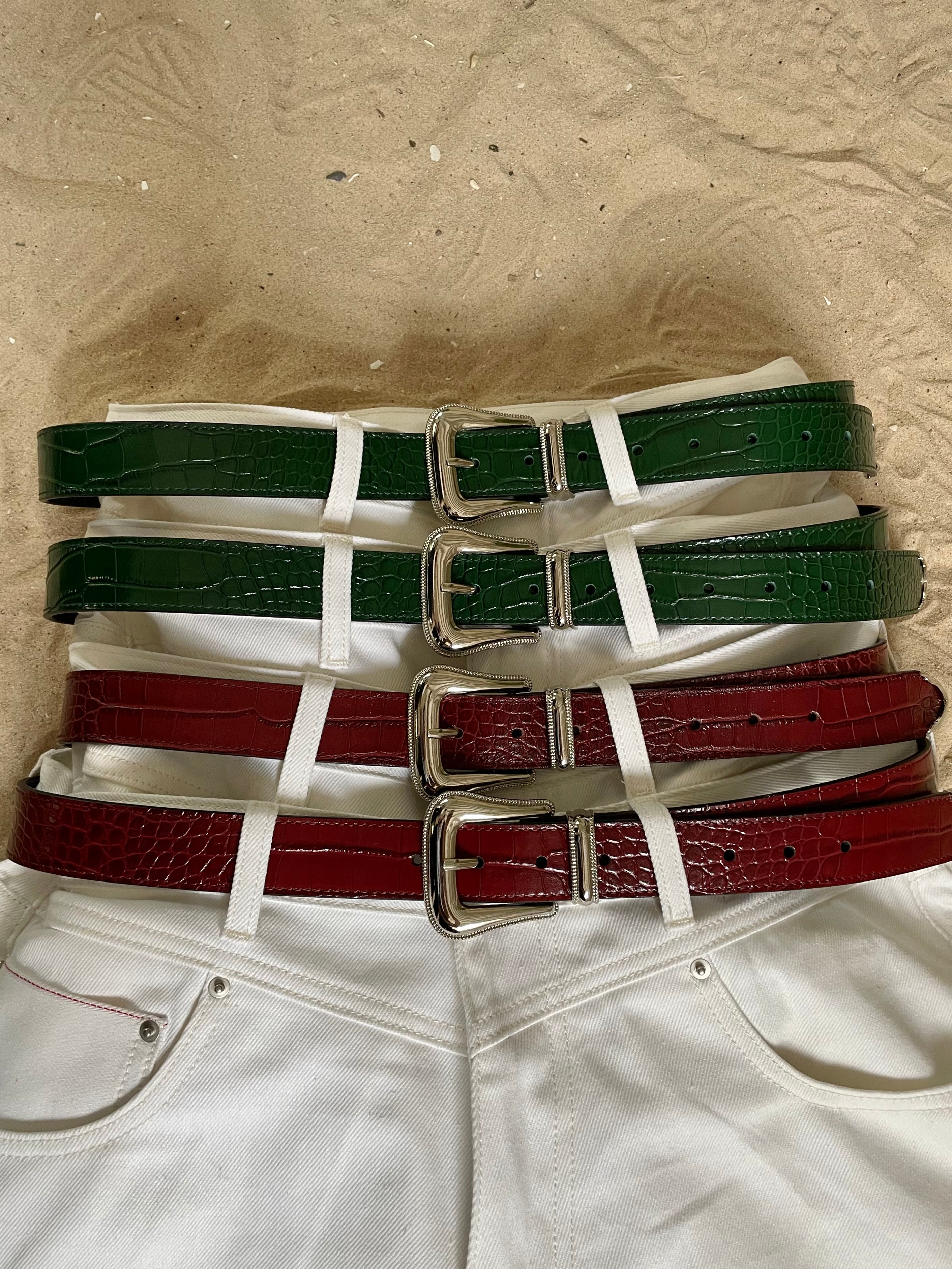 GREEN CROC BELT