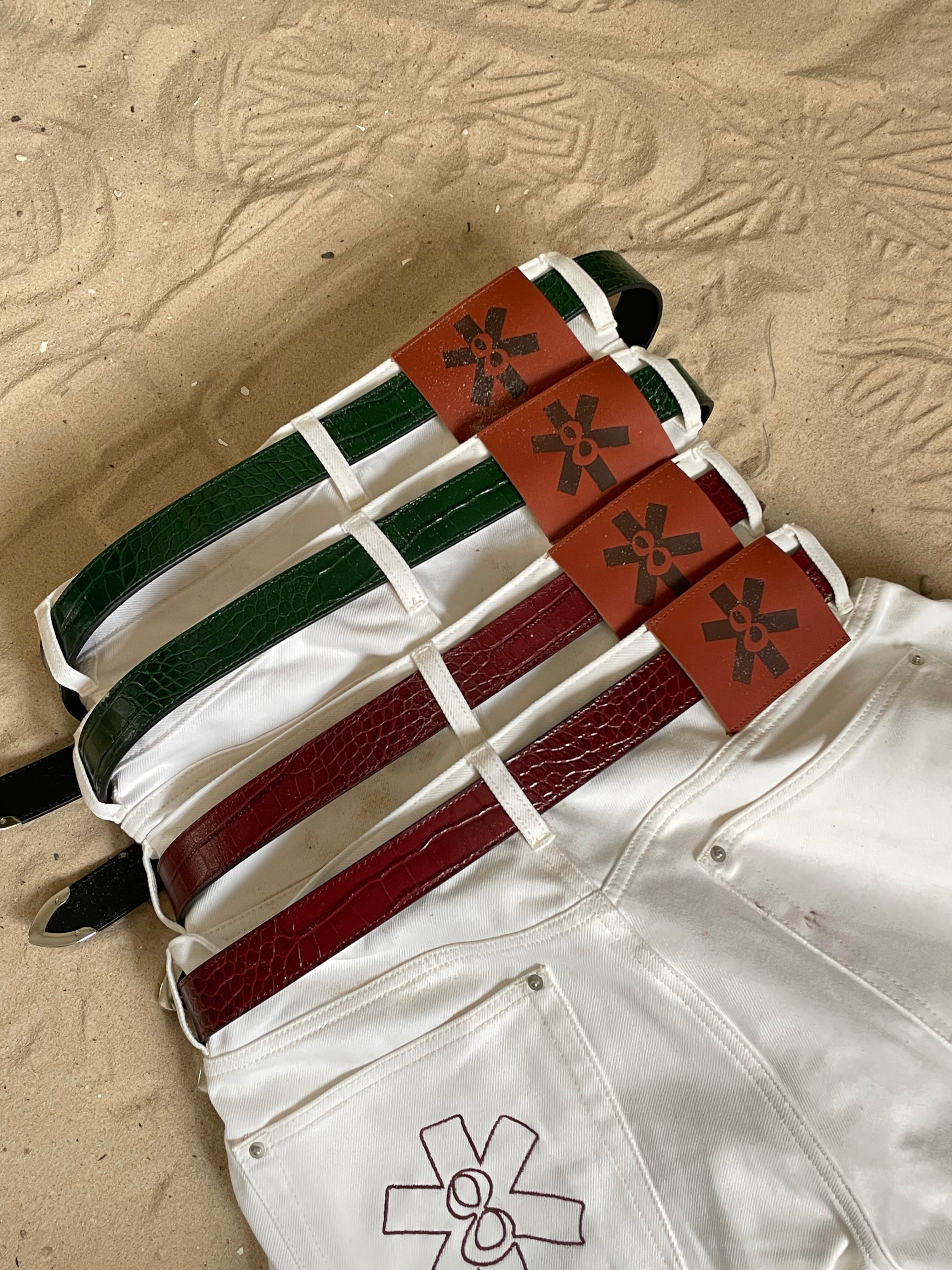 GREEN CROC BELT