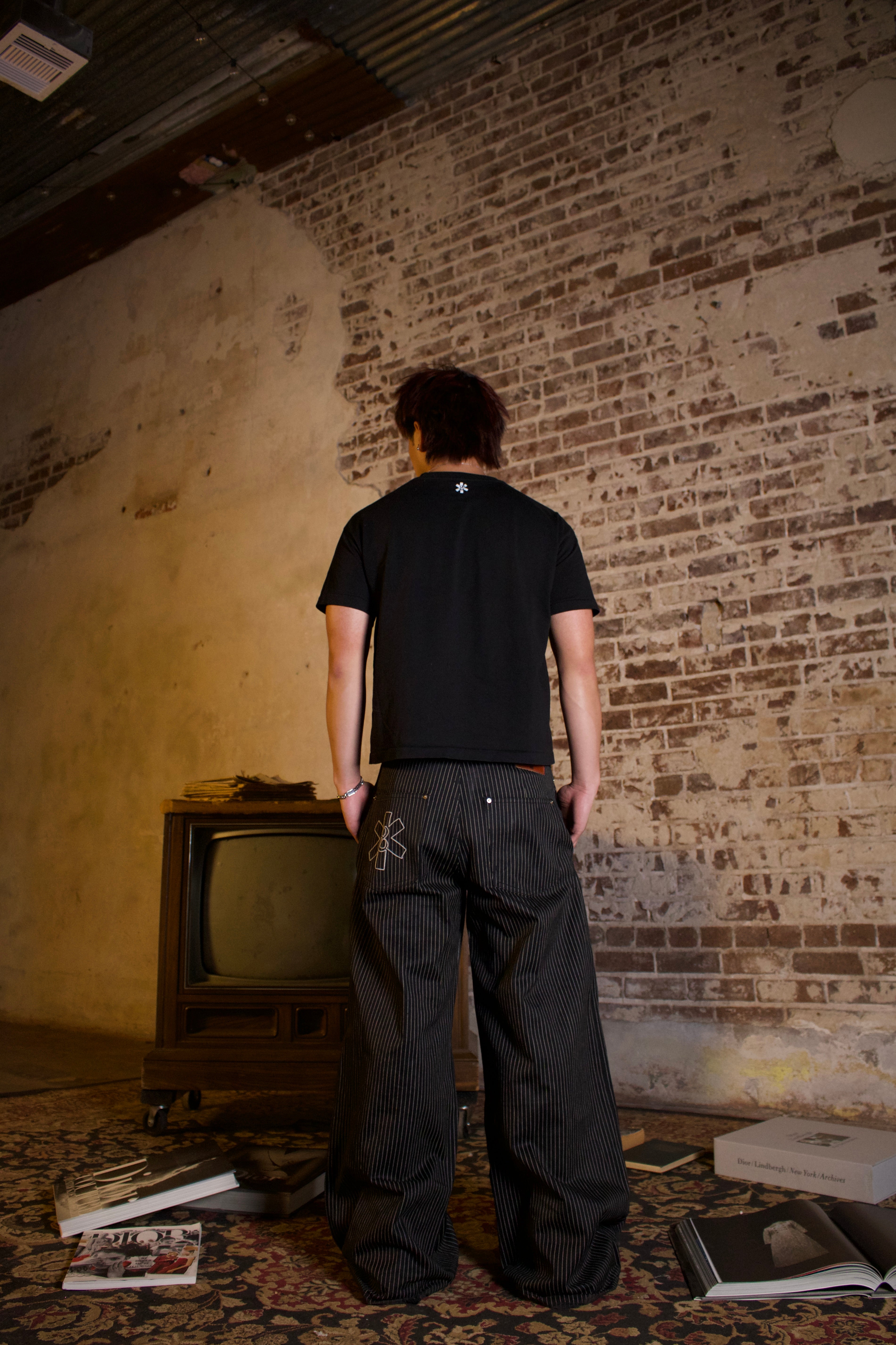Black Pinstripe Selvedge Denim (PREORDER)