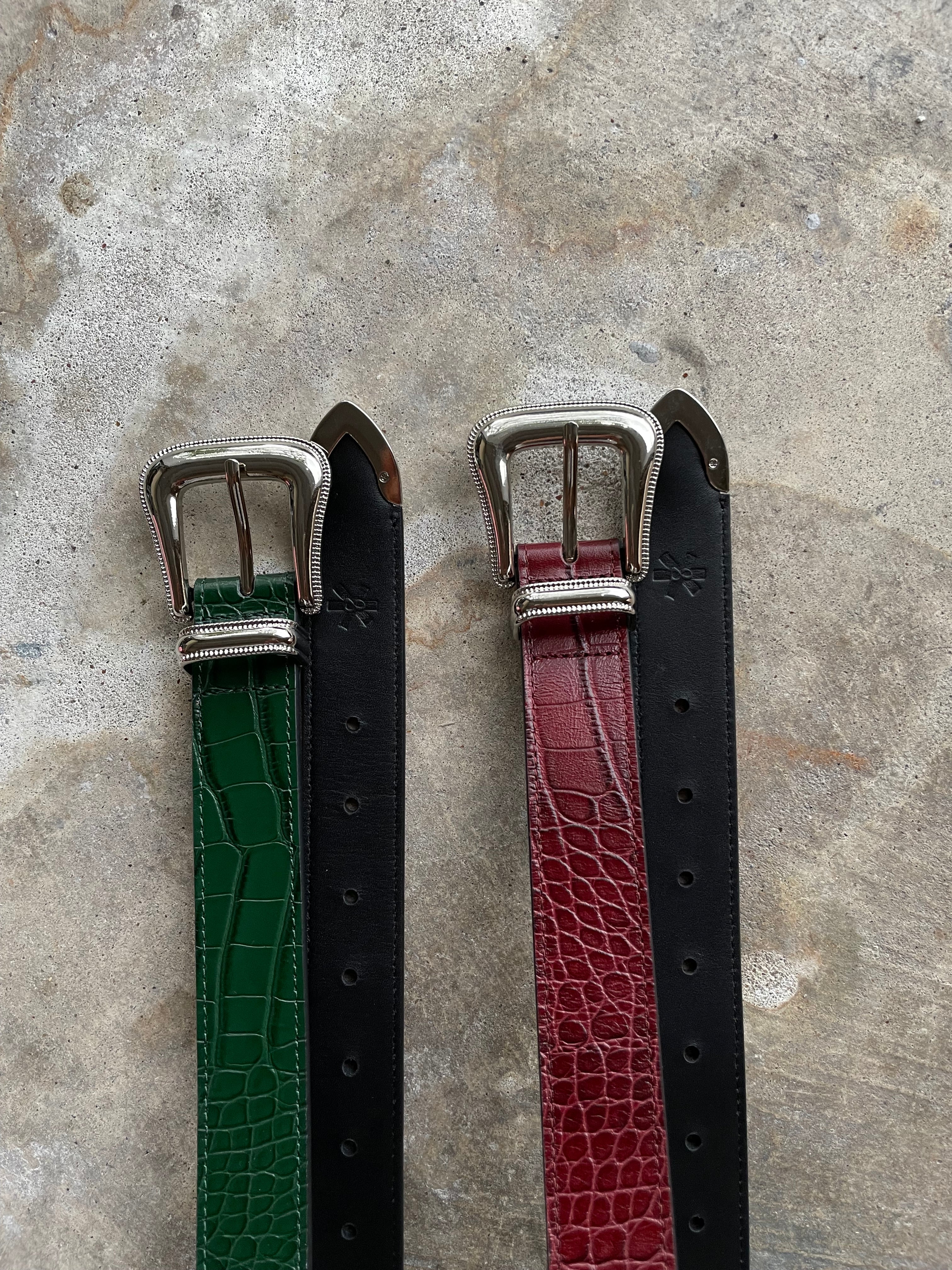 GREEN CROC BELT