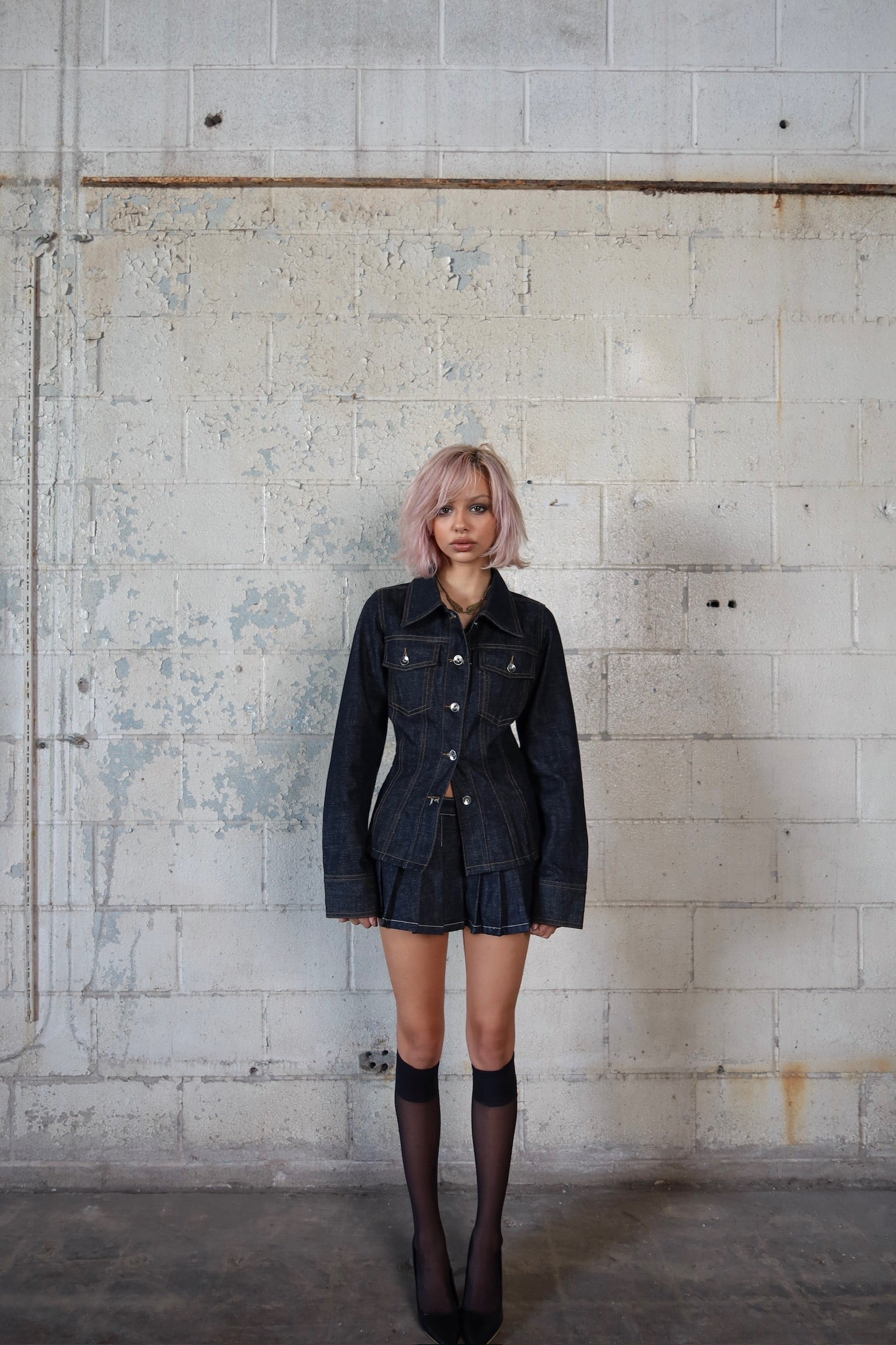 SELVEDGE MOTO CORSET JACKET