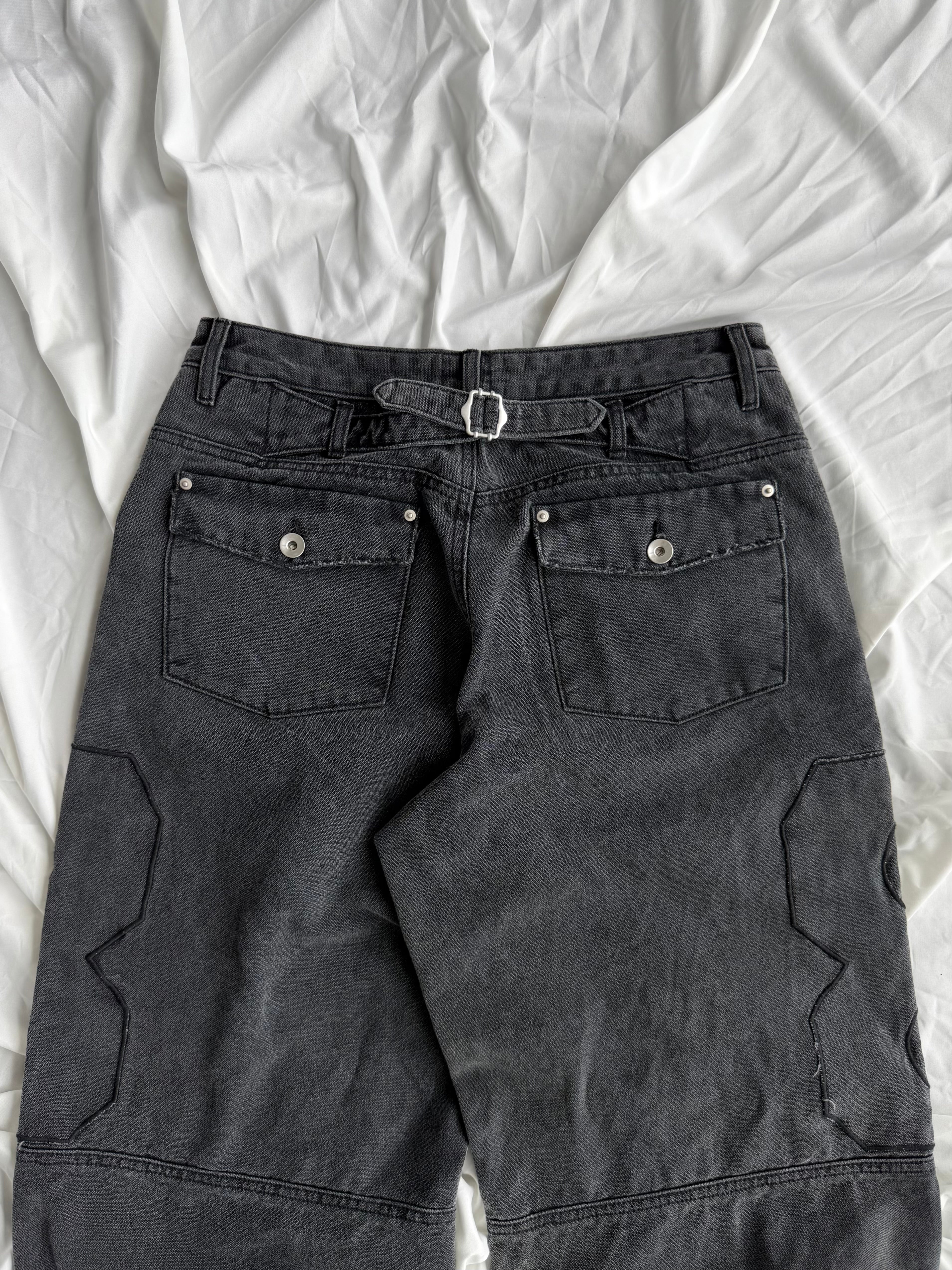 WASHED BUCKLE CANVAS PANT