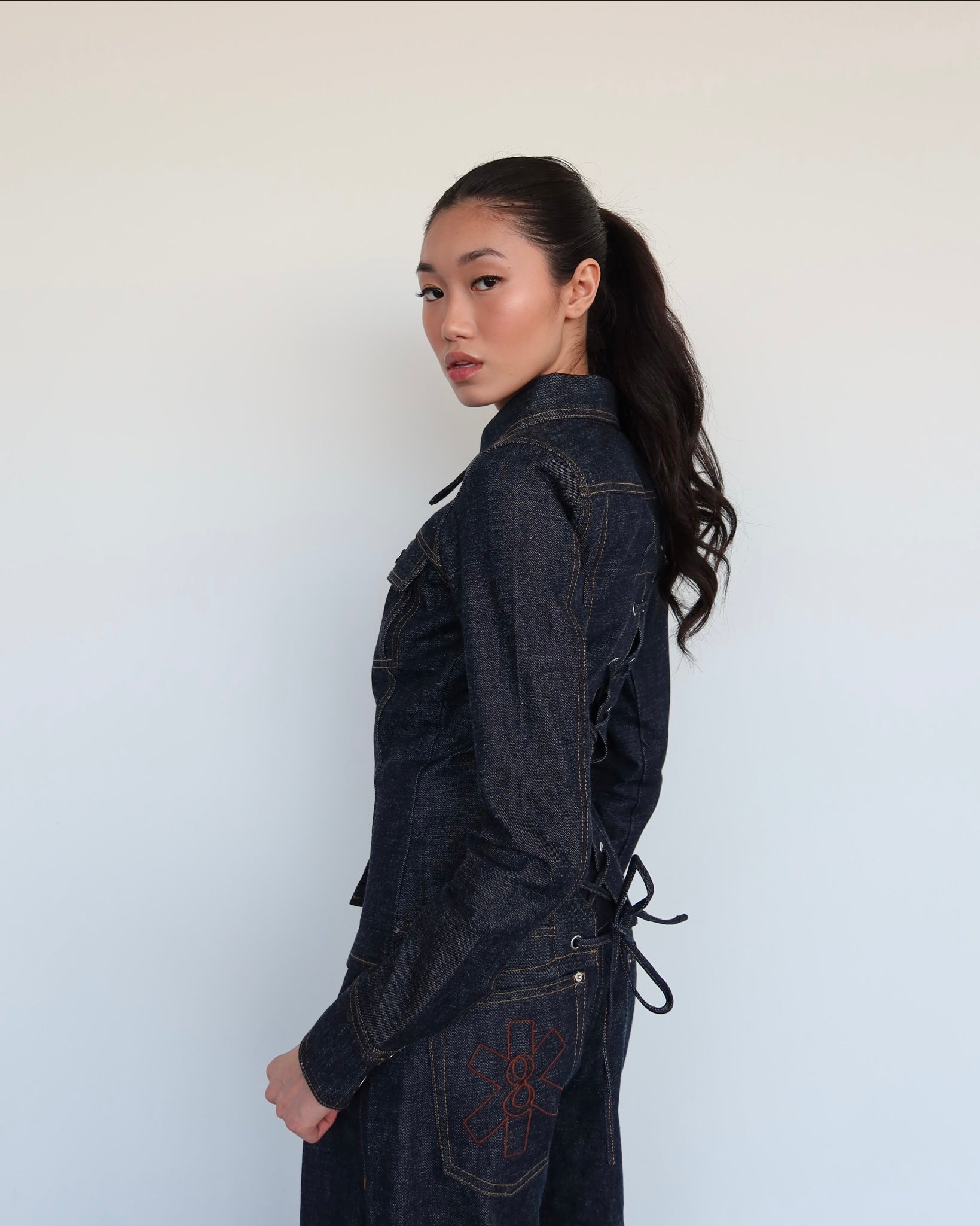SELVEDGE MOTO CORSET JACKET