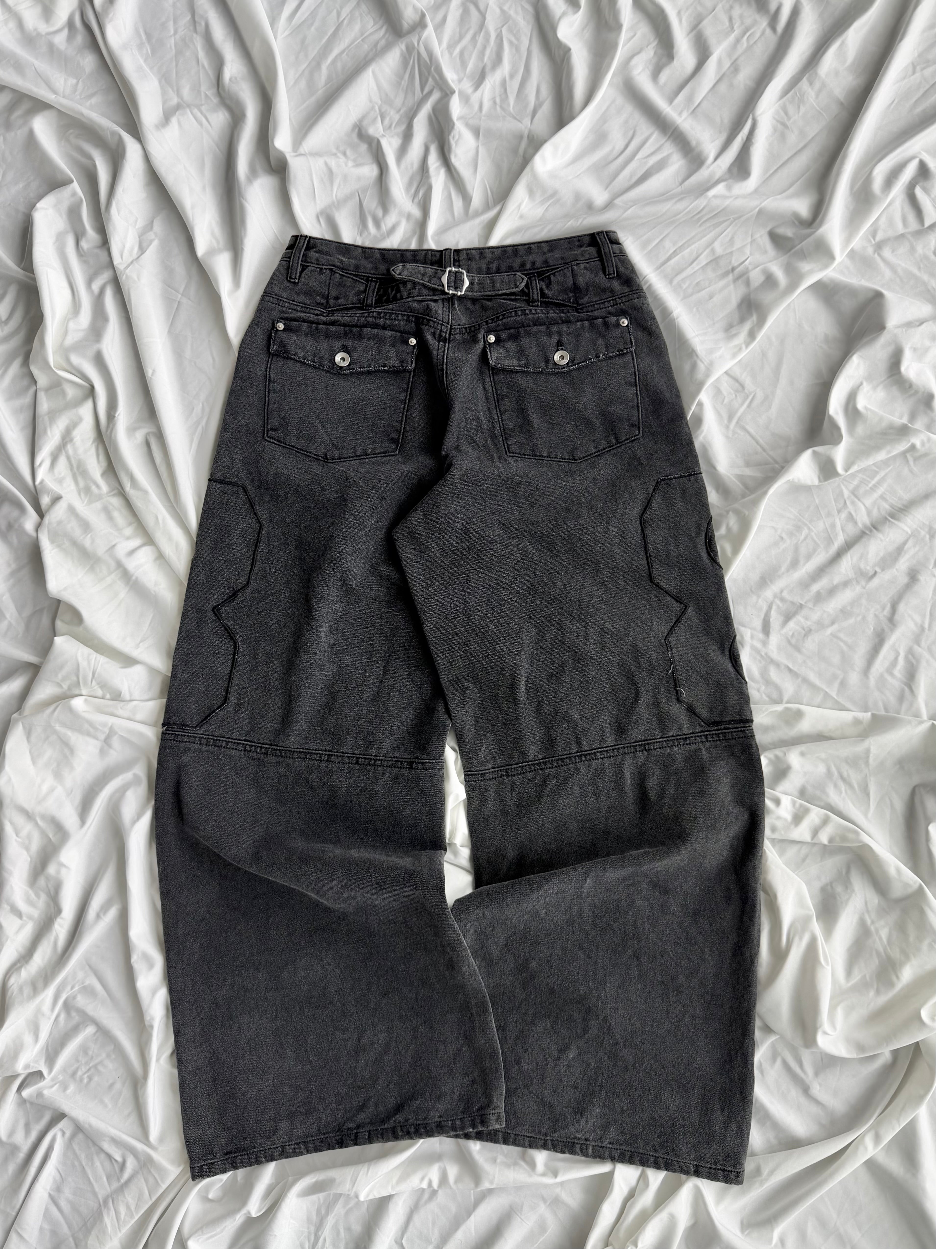 WASHED BUCKLE CANVAS PANT