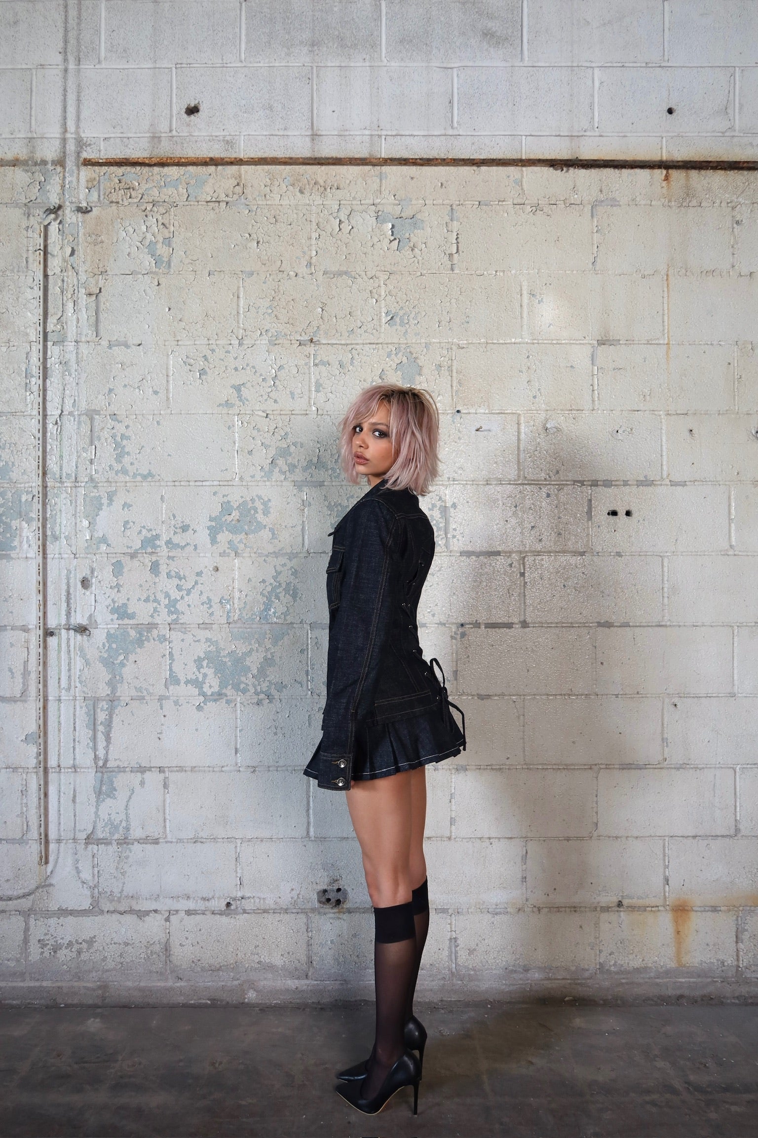 SELVEDGE MOTO CORSET JACKET