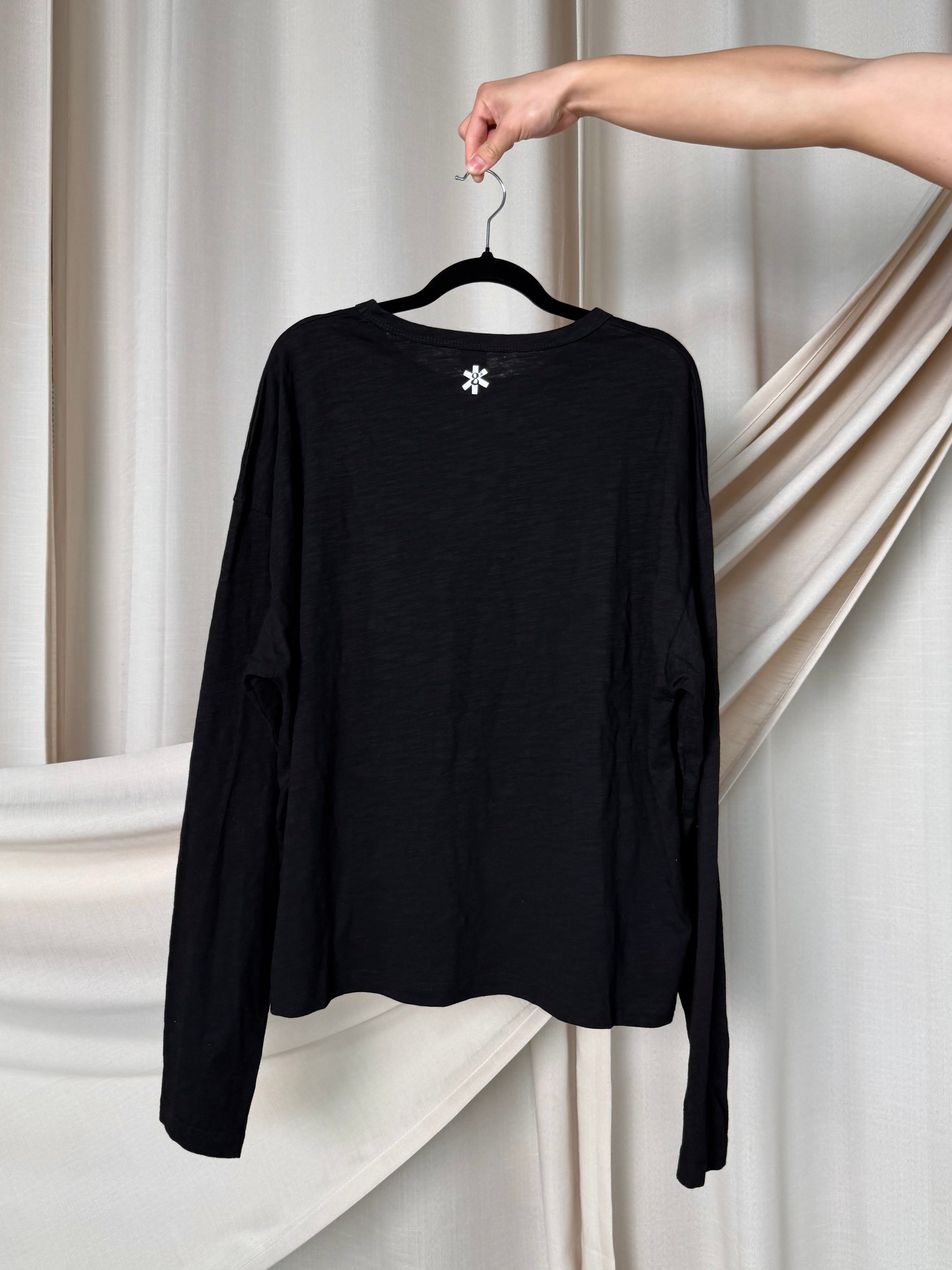 BLACK POCKET SLUB LONGSLEEVE