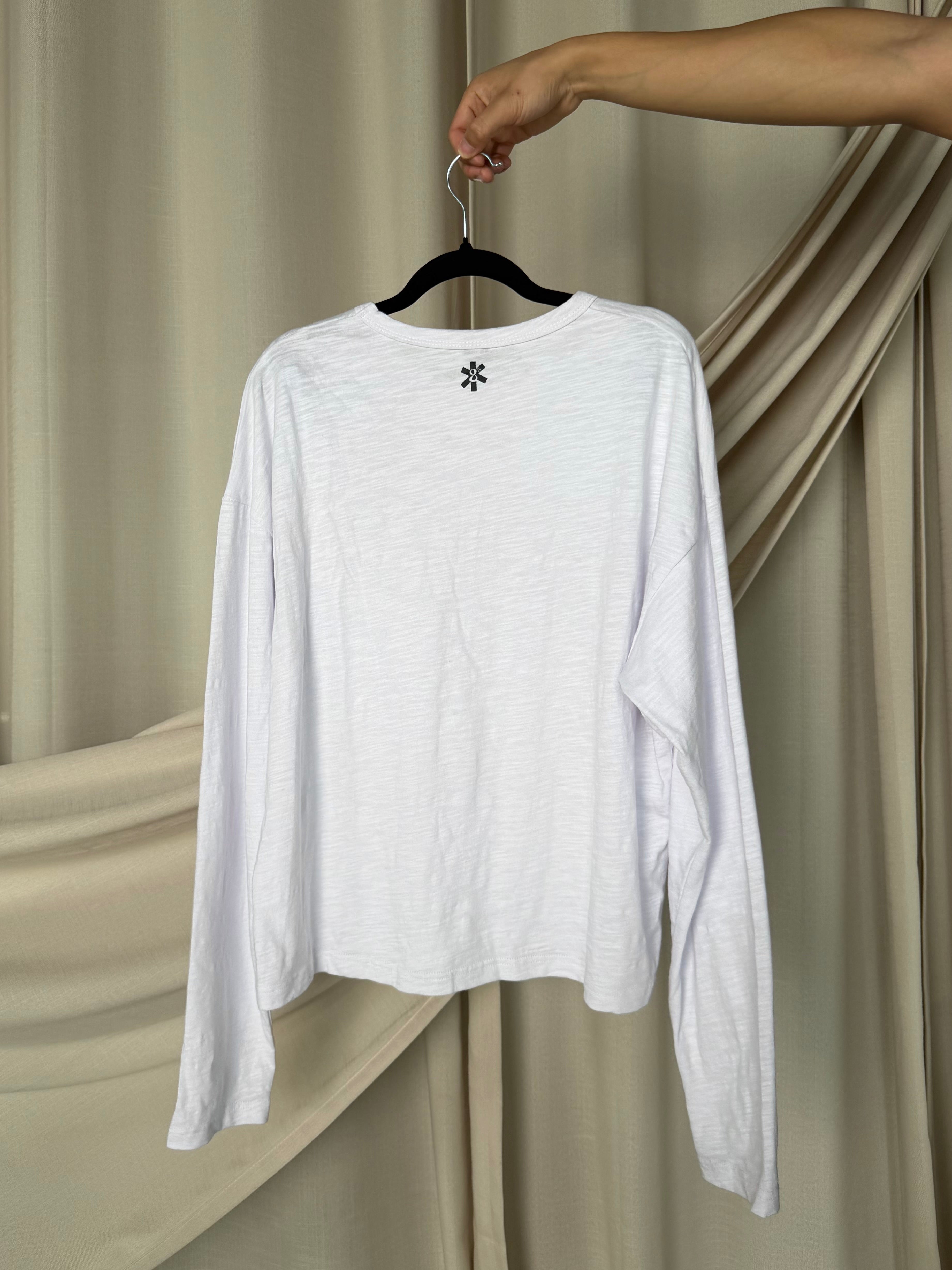 WHITE POCKET SLUB LONGSLEEVE