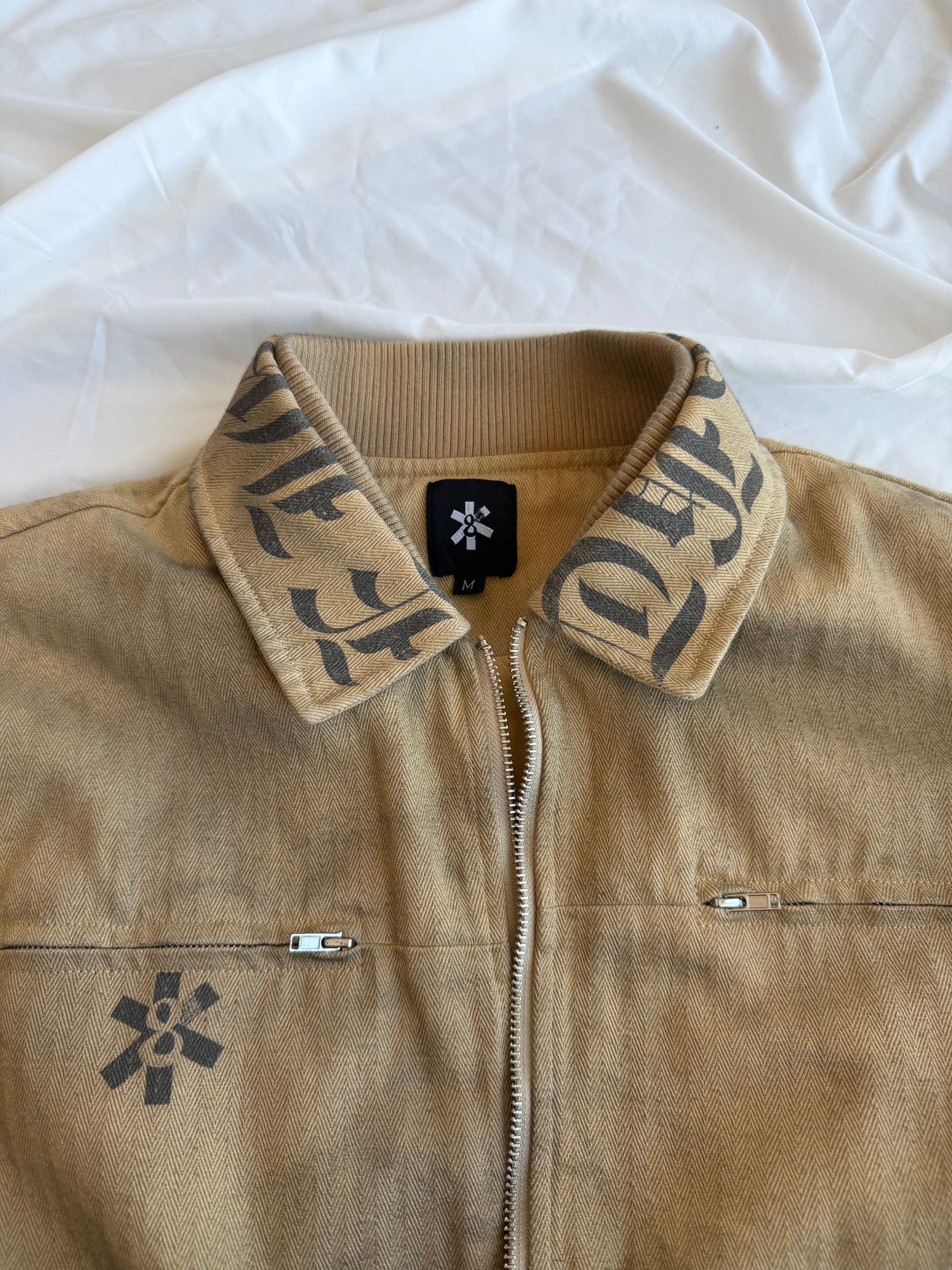 DISTRESSED POTATO SACK JACKET