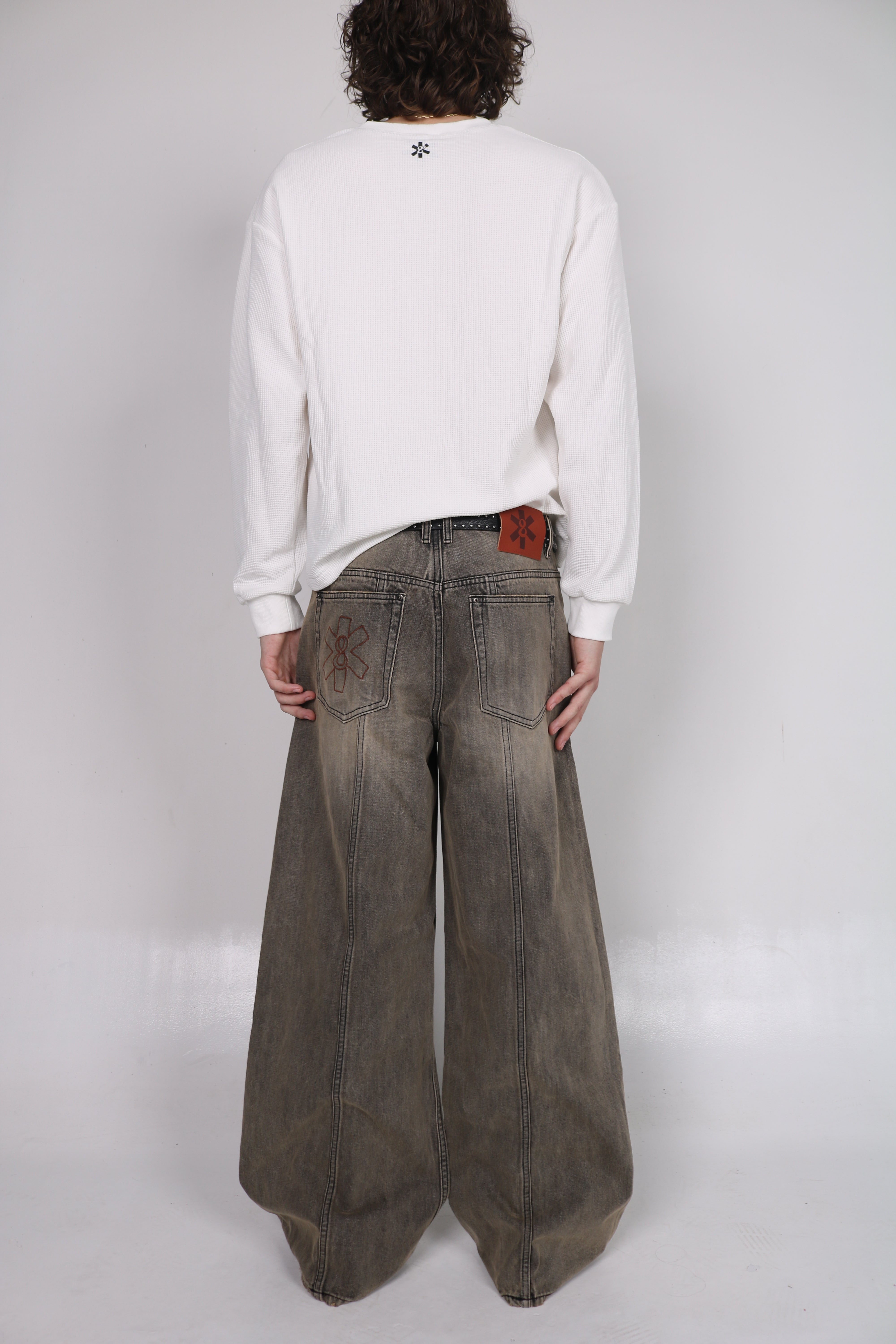 White Waffle Knit Henley