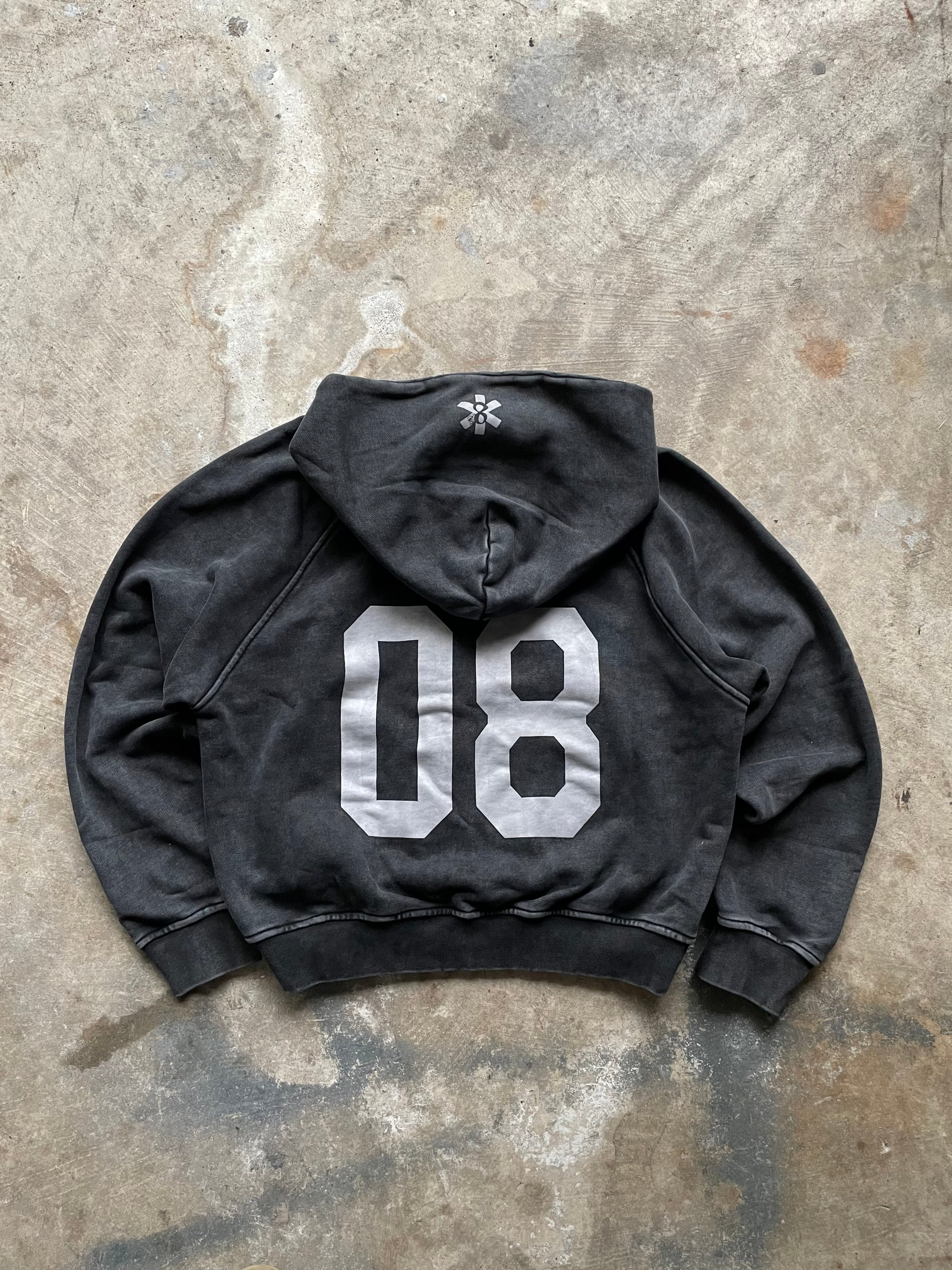 Vintage Jersey Zip-Up Hoodie
