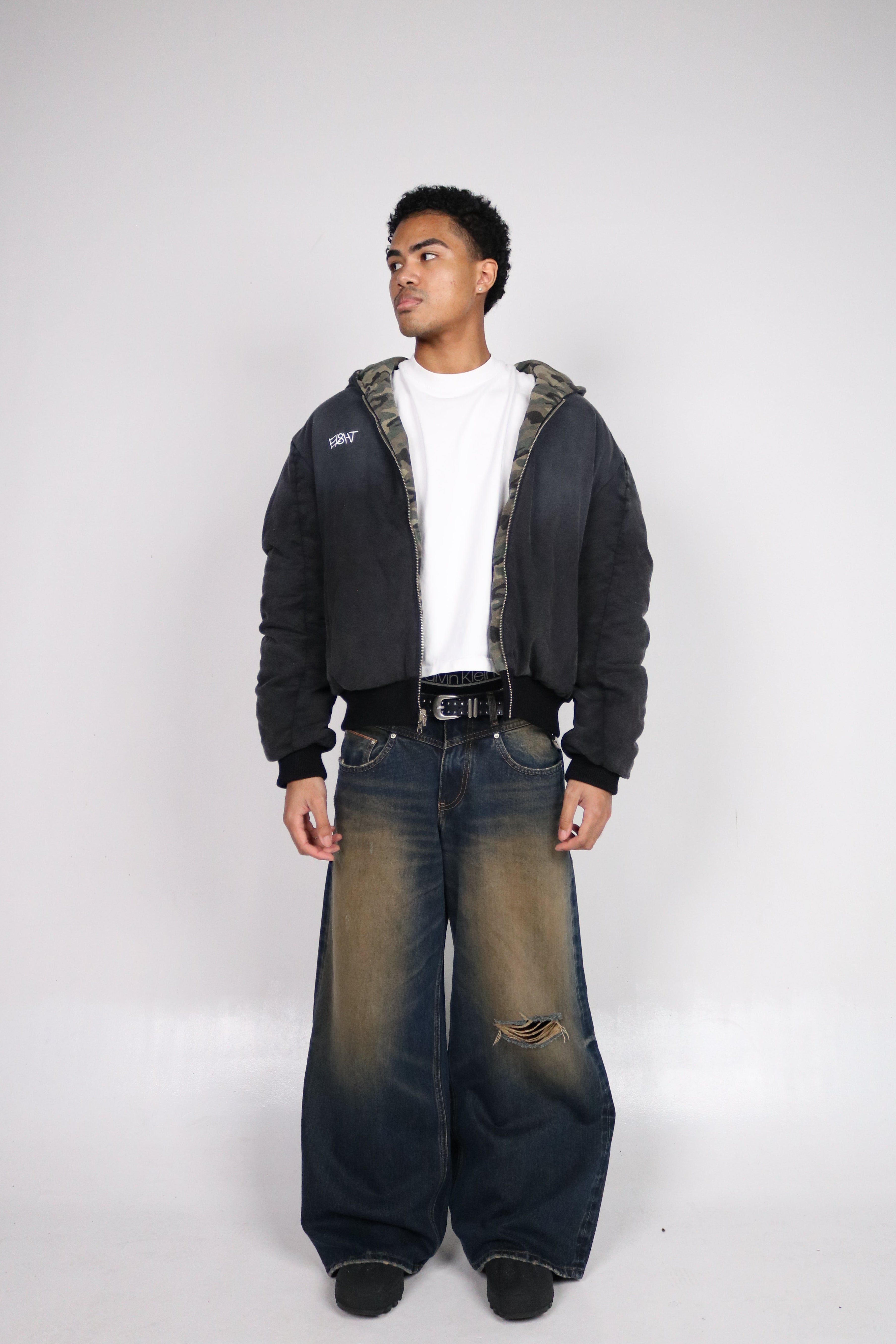 Distressed Blue Selvedge Denim