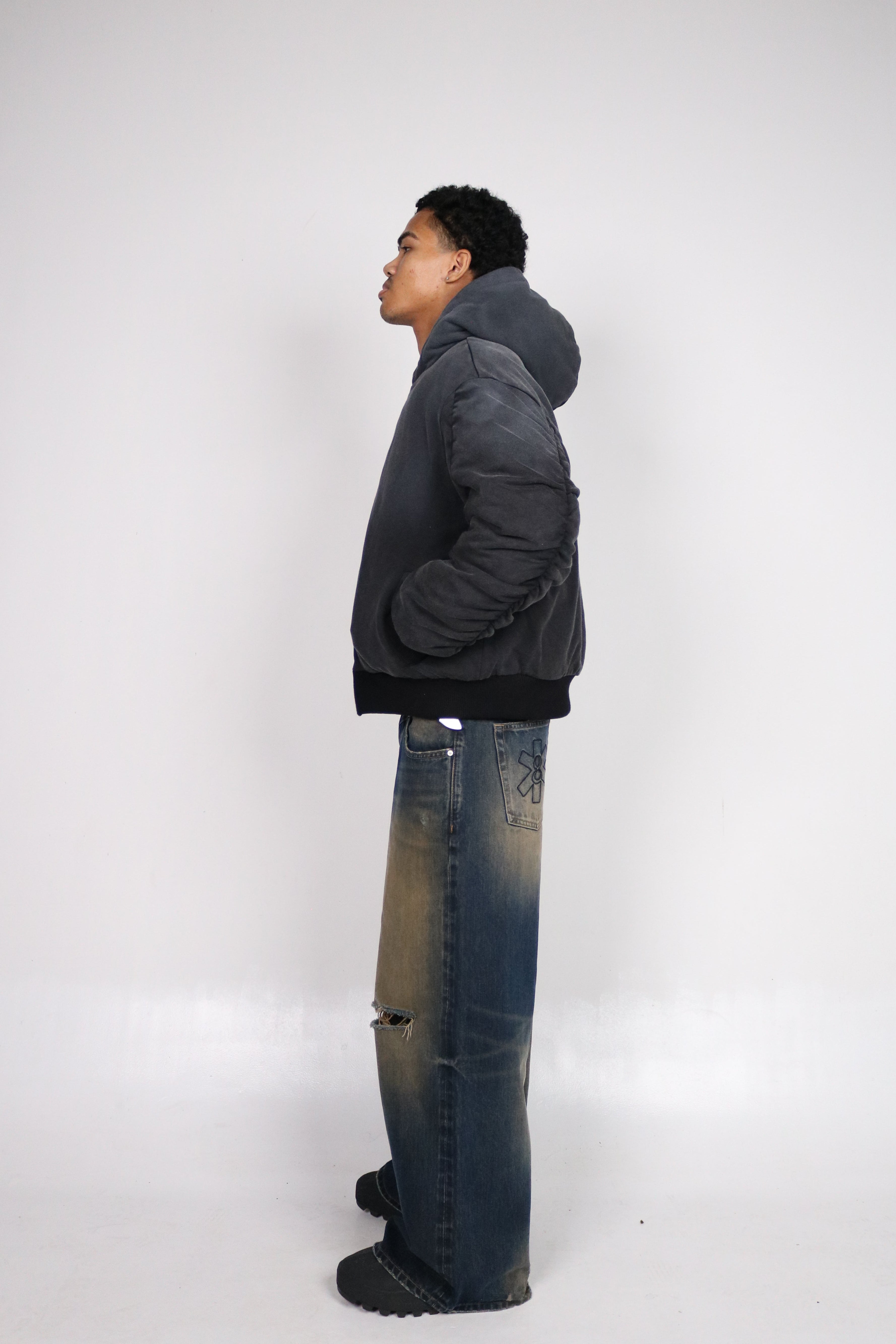 Distressed Blue Selvedge Denim