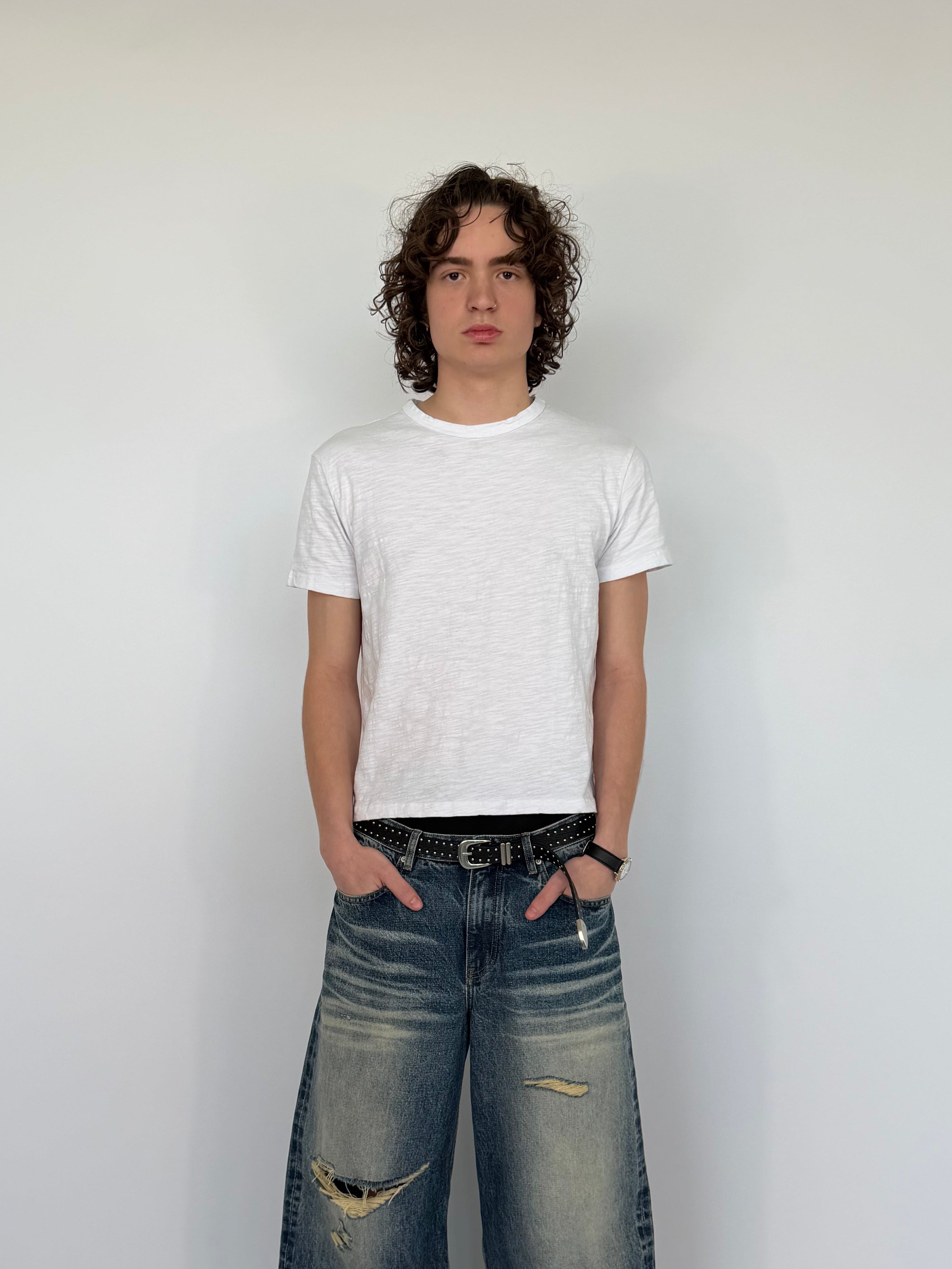 White Slub Tee