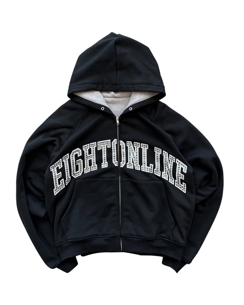 新品S Hastamuerte Getmoney zip up hoodie STUDDED LOGO ZIP-UP HOODIE – EIGHTONLINE